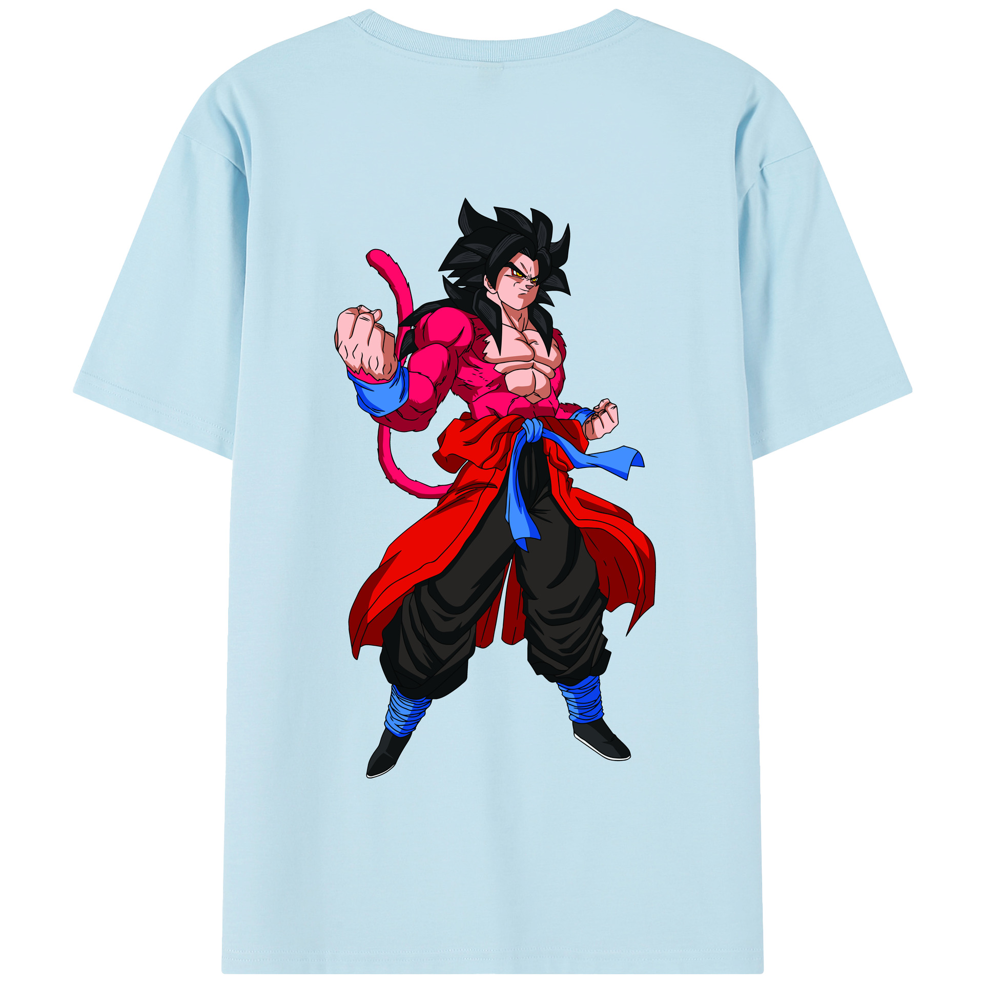 （画像用） ドラゴンボール 孫悟空（そん ごくう）Son Goku カカロット DRAGON BALL Kakarotto 綿100％半袖Tシャツ（背面プリント）